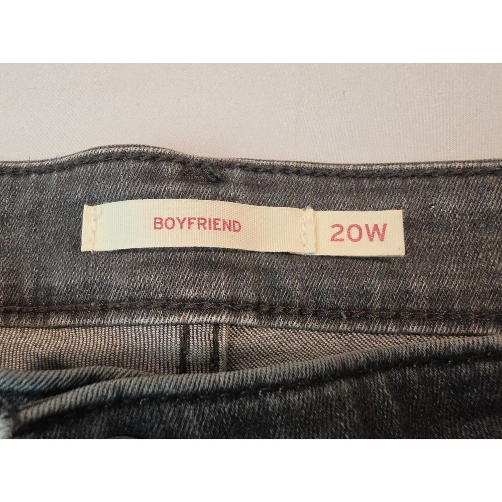 Levi's Grey Boyfriend Jeans Women 20W Whiskered Relaxed Fit 28944-0035 - Picture 4 of 10